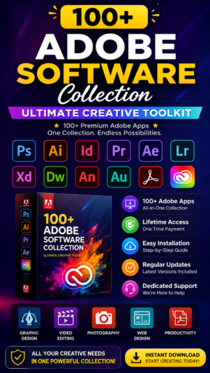 🖥️ 100+ Adobe Software Collection – Ultimate Creative Toolkit
