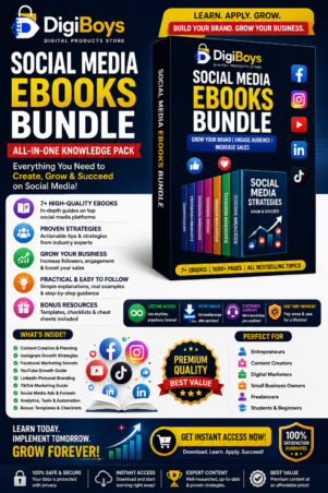 Social Media eBooks Bundle-All-in-One Social Media Growth Pack